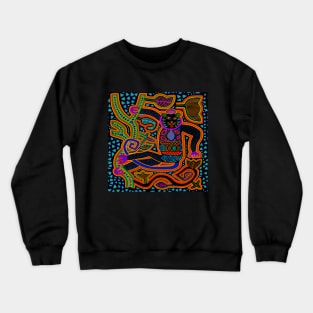 Kuna Indian Shaman Gato Crewneck Sweatshirt